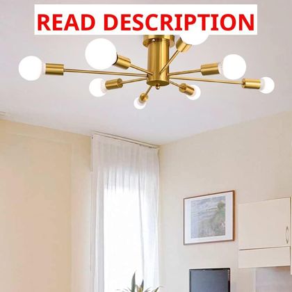 Sputnik Semi-Flush Mount 8-Light Chandelier