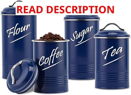 Hillbond Kitchen Canisters Set Navy Blue