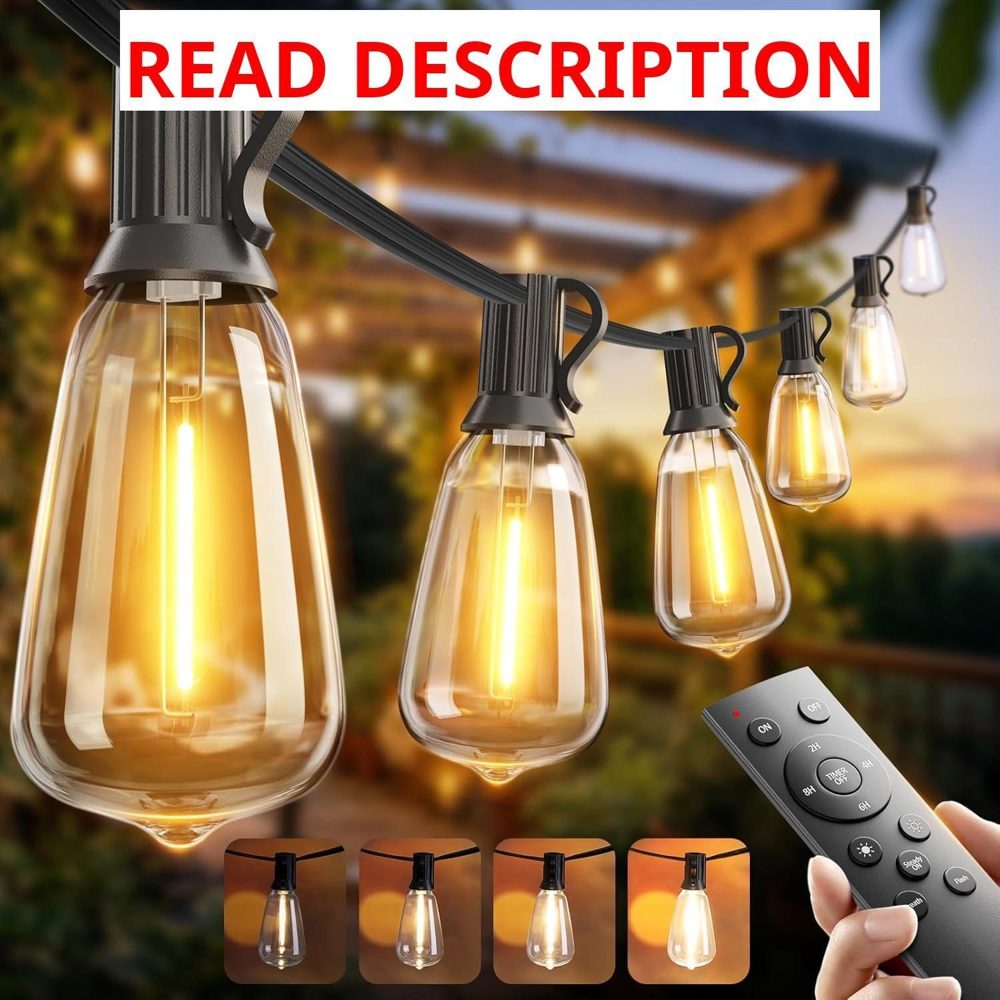 addlon 100FT Outdoor LED String Lights