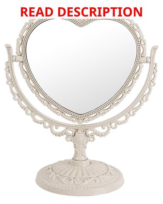 XPXKJ 7-Inch Heart Mirror Double-Sided Vanity