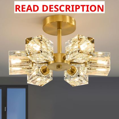 Sputnik Crystal Semi-Flush Chandelier