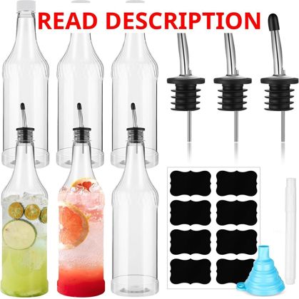 Dandat 12 Pcs 32oz Liquor Pour Spouts Silver