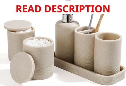 Bathroom Accessories Set 6-Piece Vanity Tray