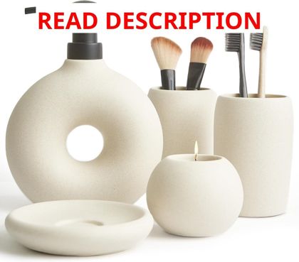 Ceramic Bath Accessory Set 5 Pcs: Dispenser