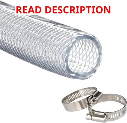 High Pressure Braided Clear PVC Tubing 5/8" ID
