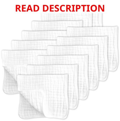 SWEET DOLPHIN Muslin Burp Cloths 20"x10"