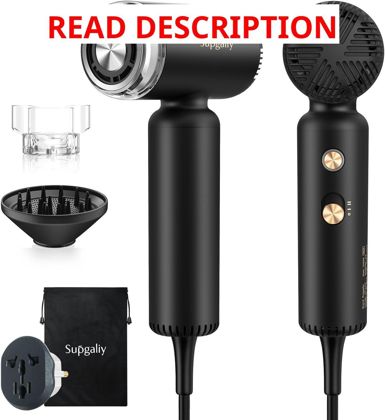 Dual Voltage Travel Hair Dryer 100-240V Black