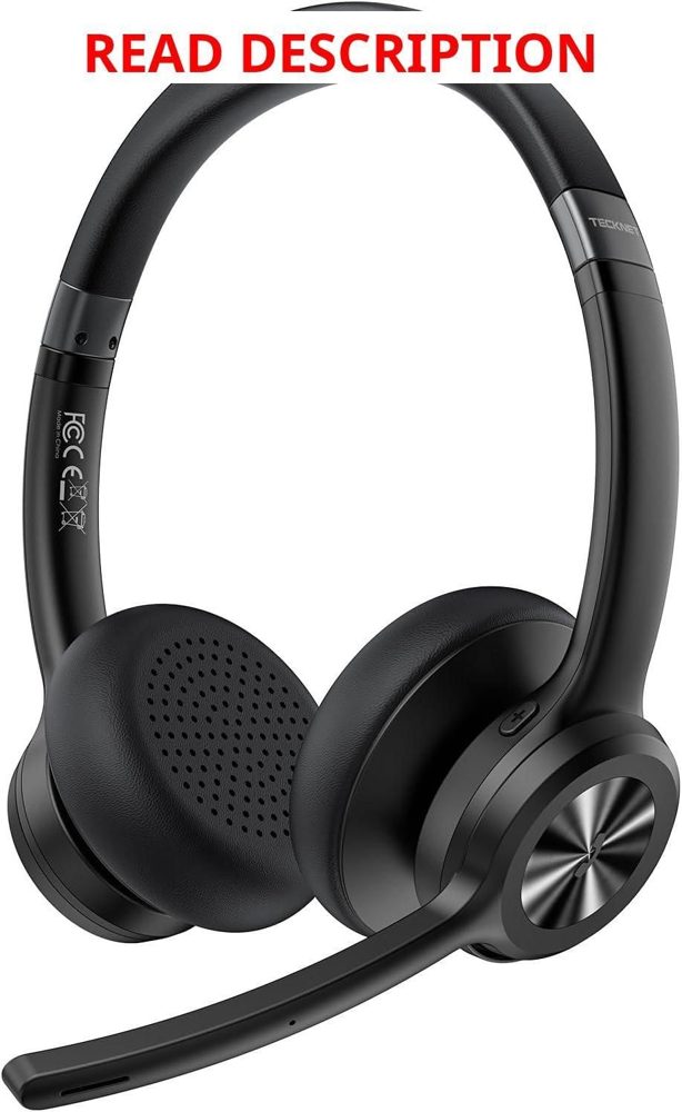 TECKNET Wireless Headset BT 5.2 50H playtime