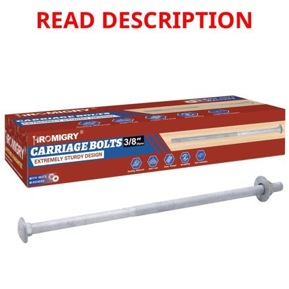 Carriage Bolts 3/8"x10" HDG with Washers/Nuts