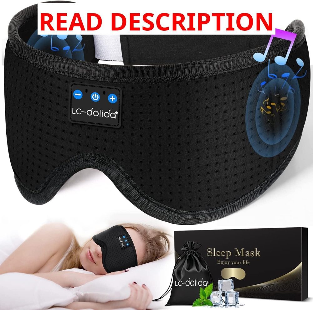 LC-dolida Sleep Headphones Bluetooth Eye Mask