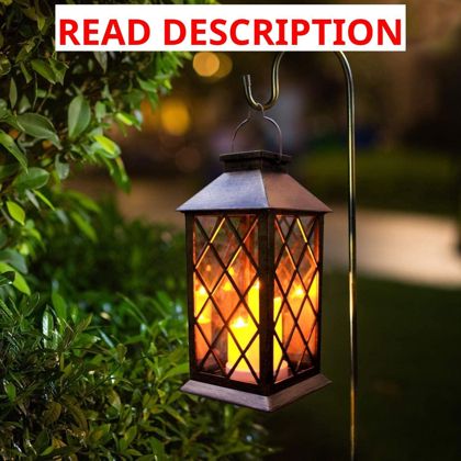 Solar Outdoor Lantern: Hanging 3-LED Candles