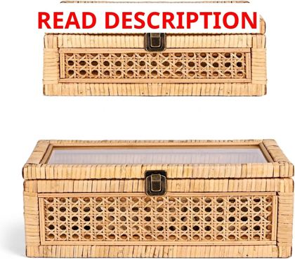 HUAXIN CRAFT H Rattan Box with Lid (Set of 2)