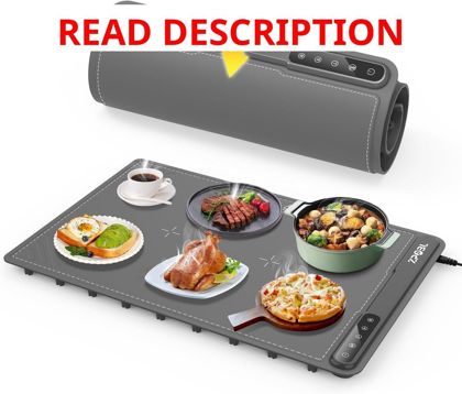 Electric Food Warmer Tray (24"x16") Gray