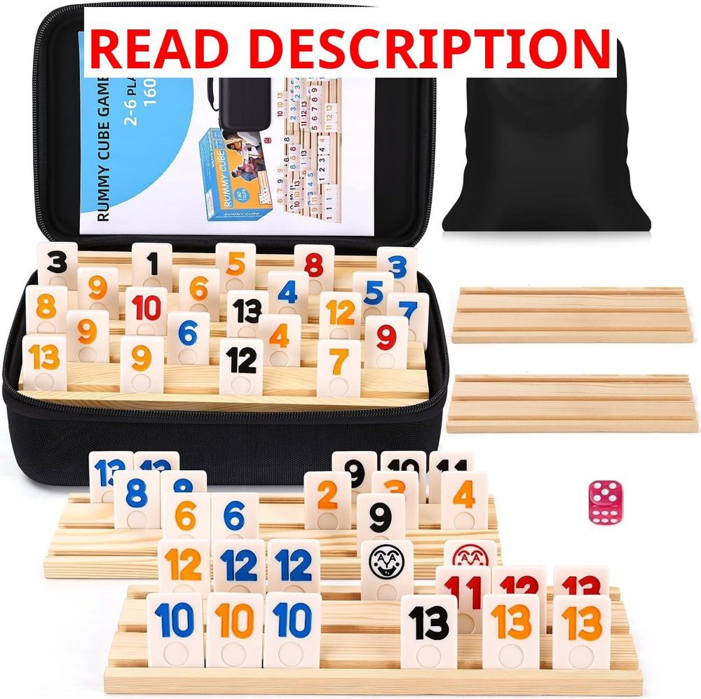Rummy Cube Travel Game Set 2-6 Players