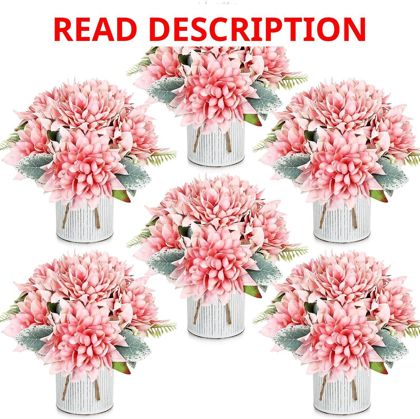 Dahlia Artificial Flowers Centerpieces - Pink