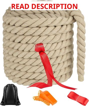 NEBURORA 20FT Tug of War Rope (Khaki)