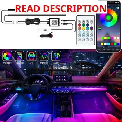 Jushope Car LED Strip Lights (2x29.5")