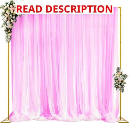 Wokceer 10x10 FT Backdrop Stand Gold Arch Stand