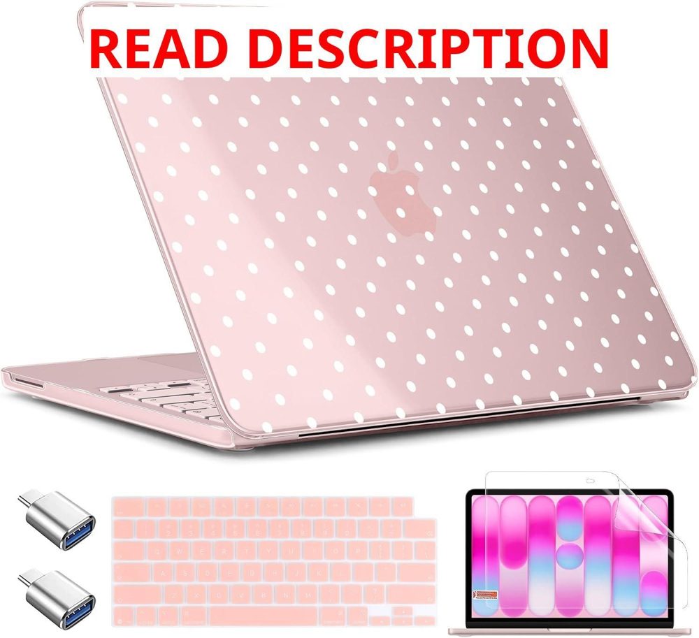 TWOLSKOO MacBook Neo 13 Case Blush Polka Dot