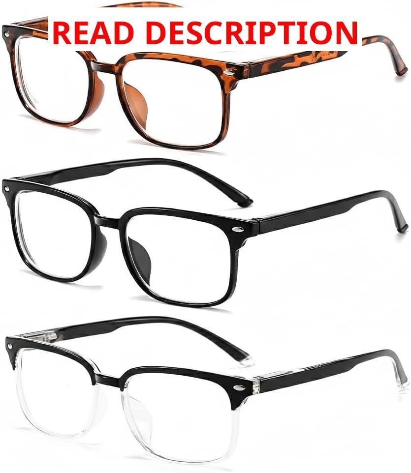 3-Pack Nearsighted Glasses TR90