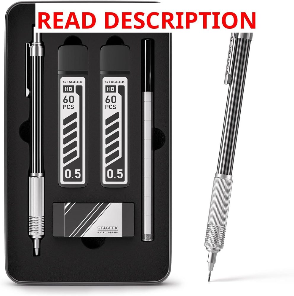STAGEEK 0.5mm Metal Mechanical Pencil Silver