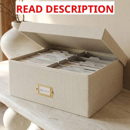 Photo Storage Box - Sturdy Linen 1700 Pcs