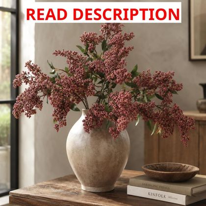 43" Faux Berry Stem Set for Vase