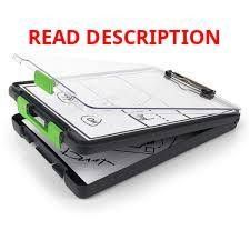 Black Clipboard with Storage & Dry Erase Board