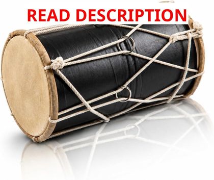 Wooden Dholak Drum 10x6 Indian Percussion