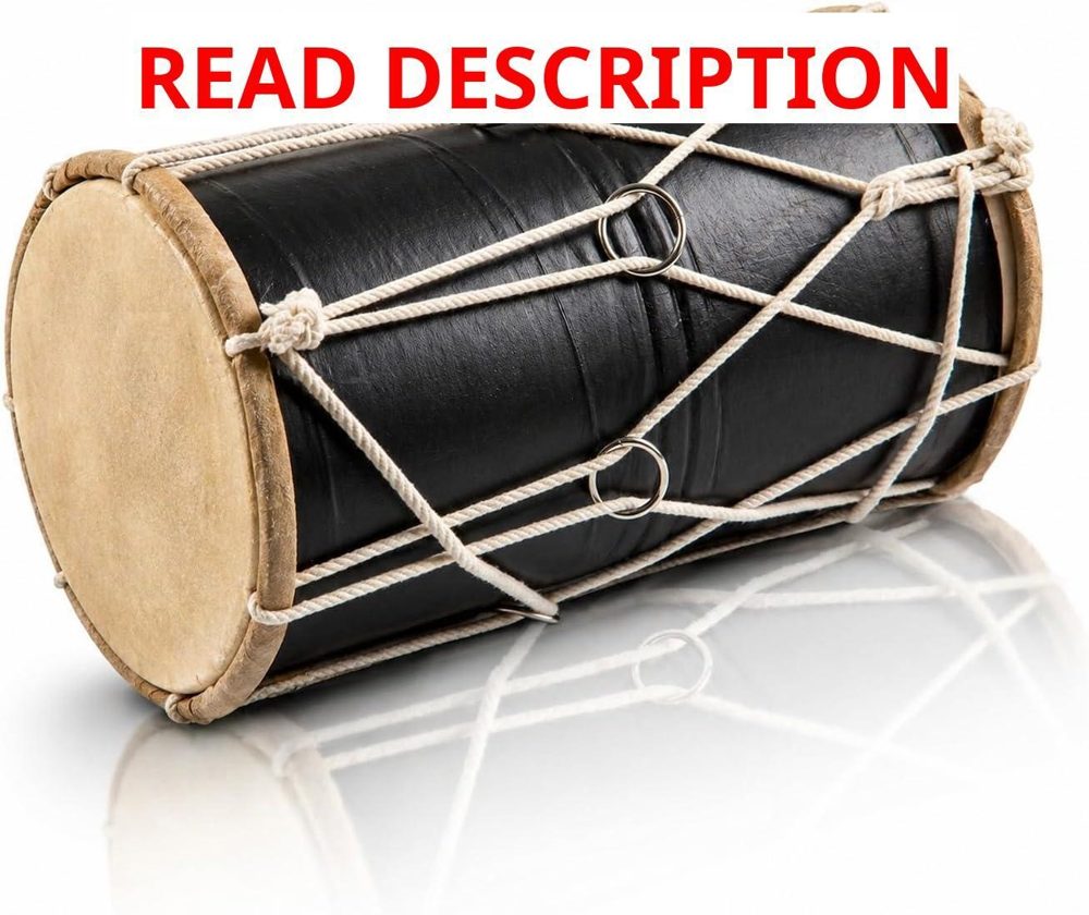 Wooden Dholak Drum 10x6 Indian Percussion