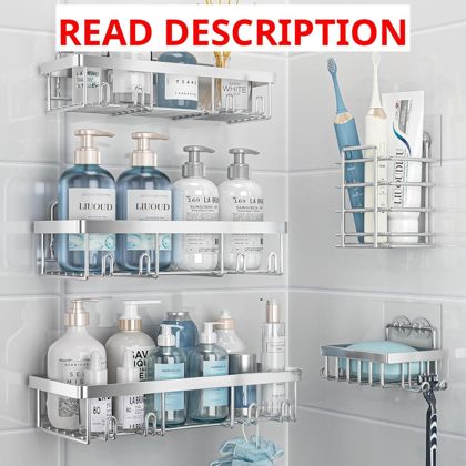 Liuoud 5 Pack Shower Caddy Self-Adhesive