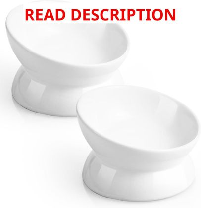 LoeJan Elevated Cat Bowl 5 oz Ceramic (2)