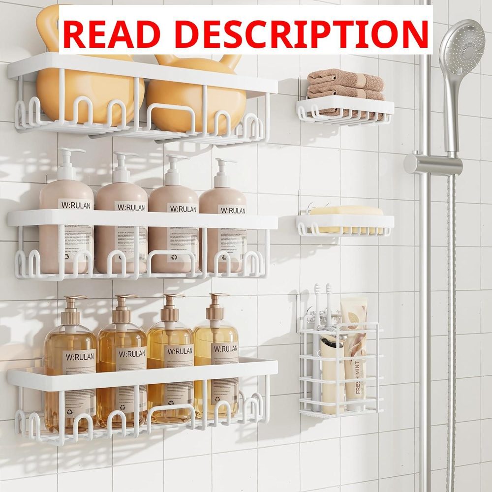 Veken 6-Pack Rustproof Shower Caddy Shelf