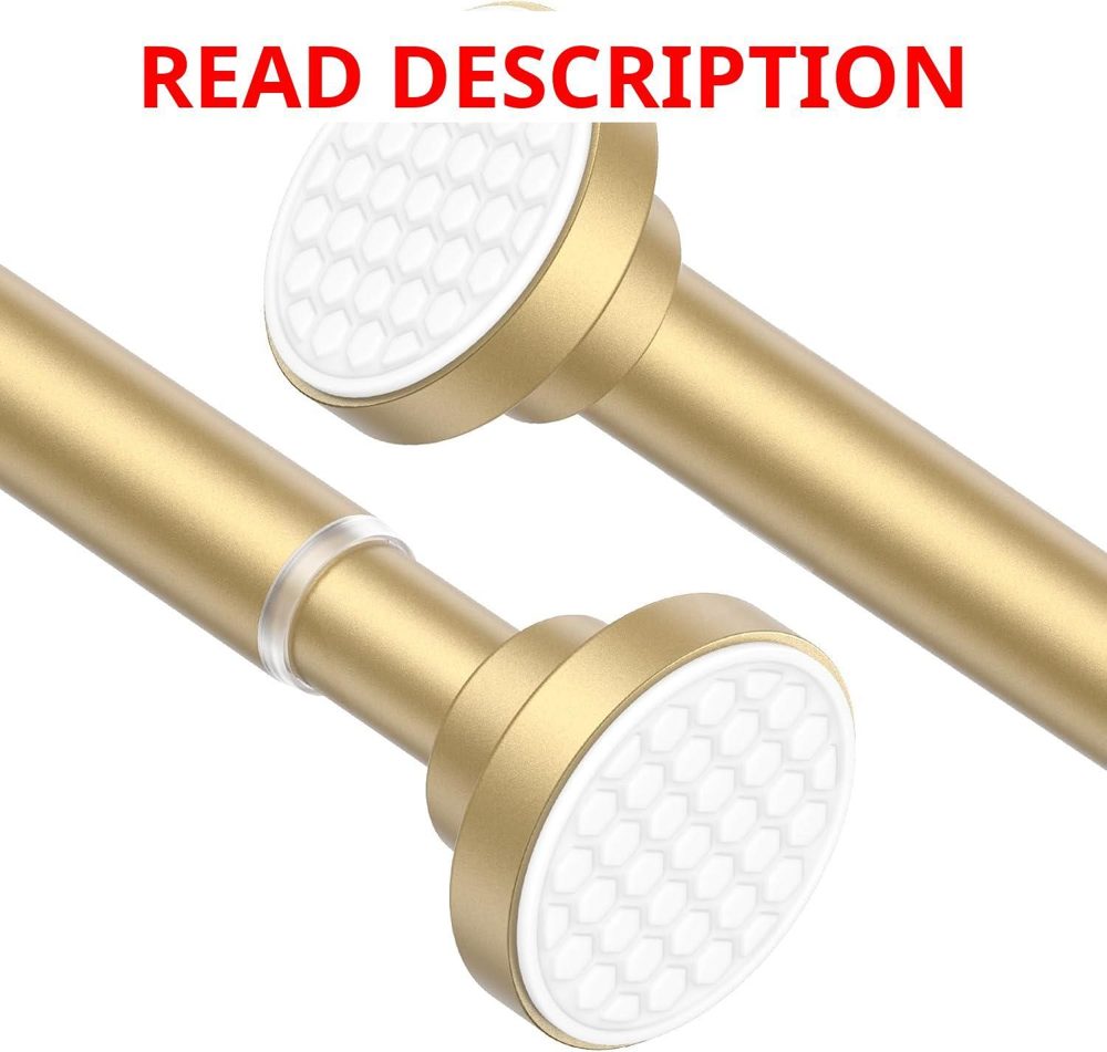 AIZESI Tension Shower Rod 28-48 in Gold