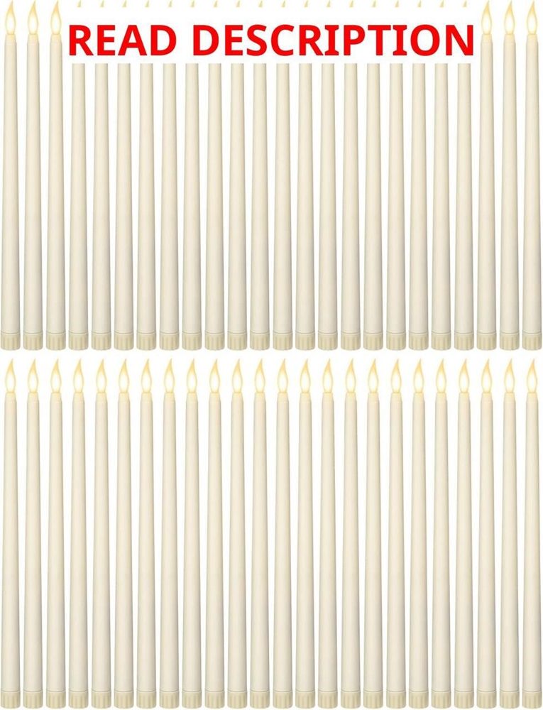 Funtery 48 Pcs Flameless LED Taper Candles