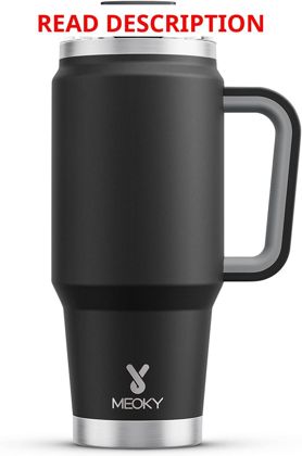 Meoky 32 oz Tumbler with Handle Insulated Lid