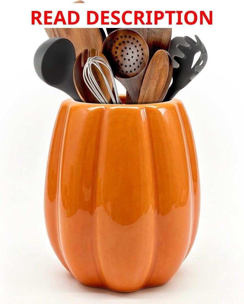 Pinata Ceramic Pumpkin Utensil Holder