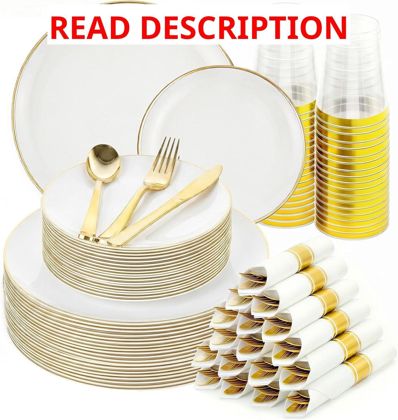 Plastic Dinnerware Set for 50 Guests