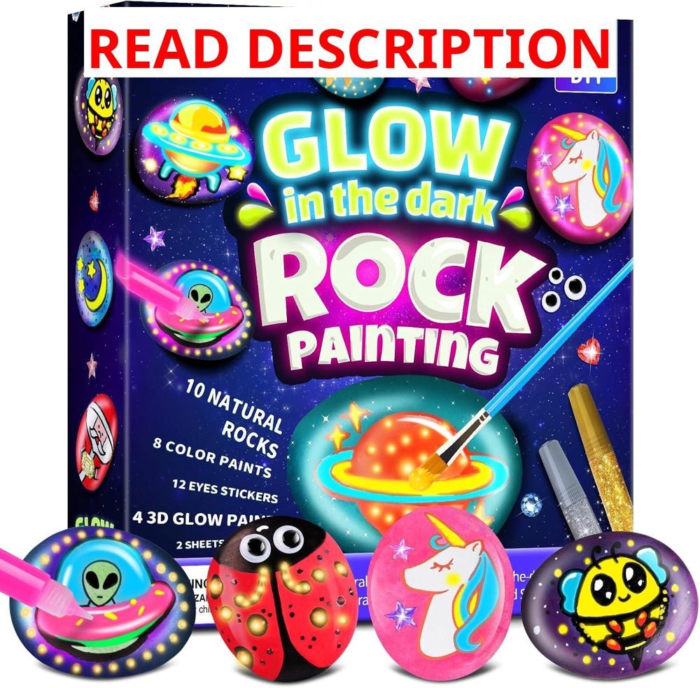EPUMP Rock Painting Kit for Kids - Glow Arts