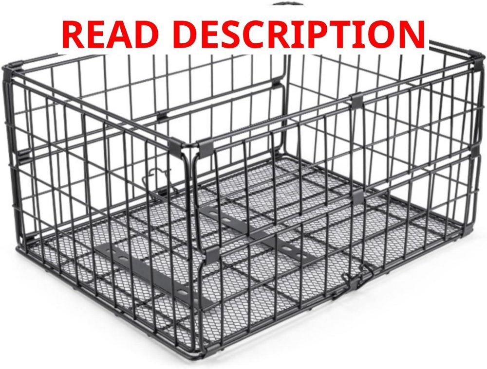 Foldable Rear Basket Metal Wire Bike Basket