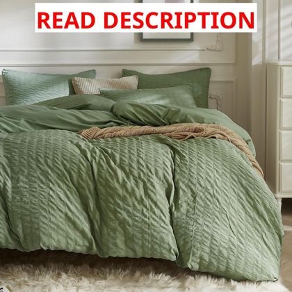 JELLYMONI Seersucker Duvet Cover Full Set