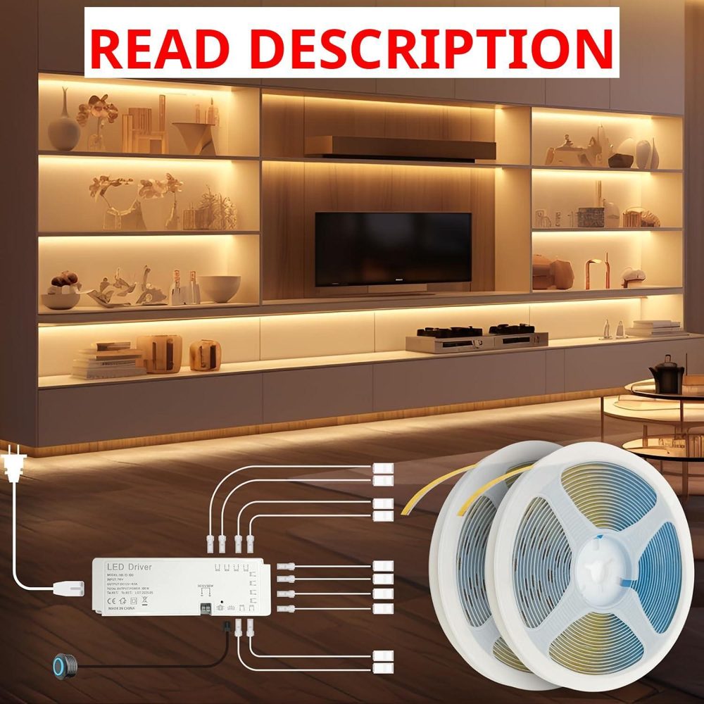 HAMRVL LED Shelf Lights 12V COB Strip 3000K