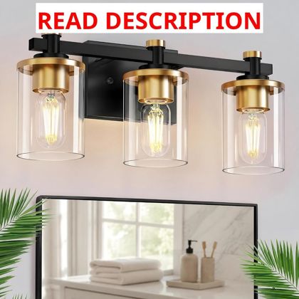 LOHAS Bathroom Vanity Light with Glass Shade