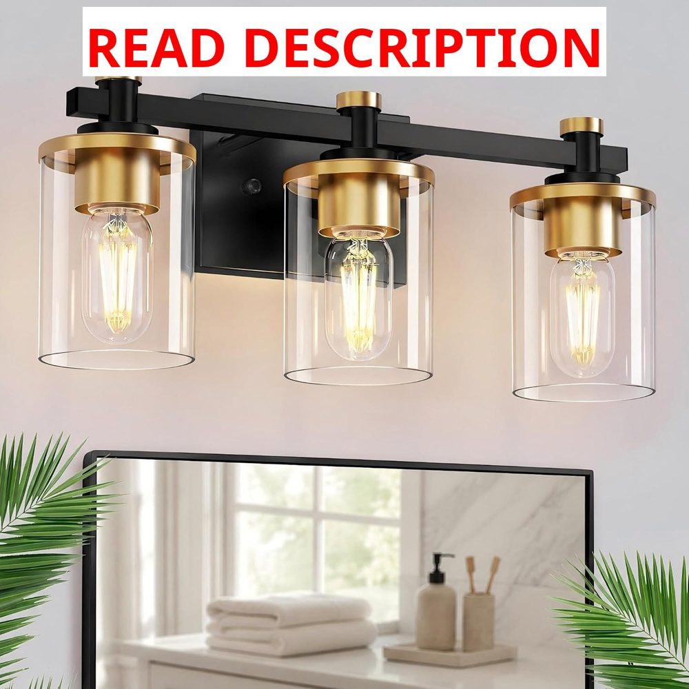 LOHAS Bathroom Vanity Light with Glass Shade