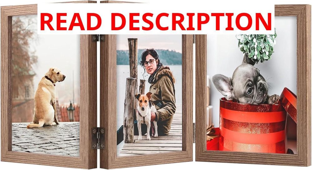 TOFOREVO 3 4x6 Picture Frame Triple Wood