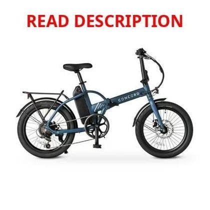 Concord 20" Urbanfold Electric Bike Blue
