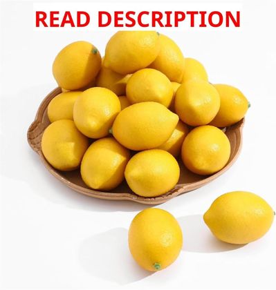 dallisten 12PCS Artificial Lemons Fake Yellow