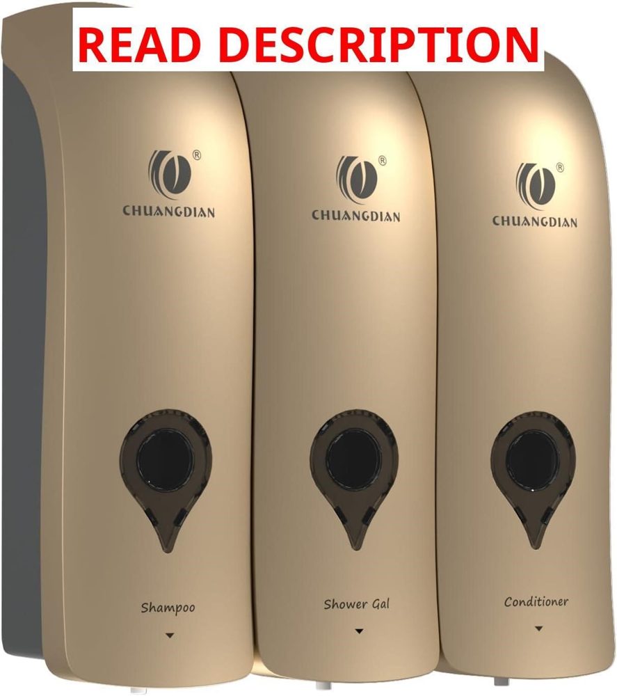 Shampoo & Conditioner Dispenser 3-Chamber