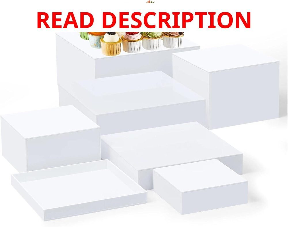 Leinuosen 7 Pcs Buffet Risers Set 6" 12"