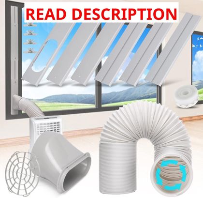 Portable AC Window Vent Kit with Exhaust Hose